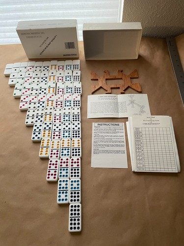 Chickenfoot dominoes game set - dominoes,