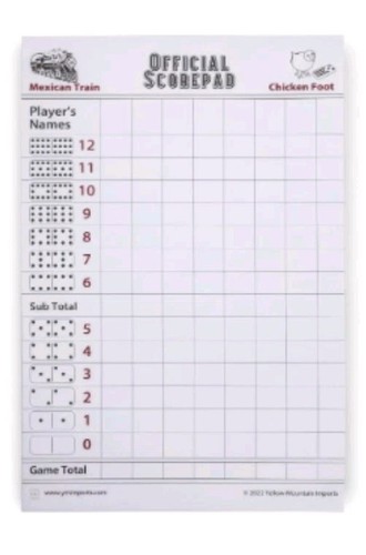 Mexican train and chicken foot - chicken,